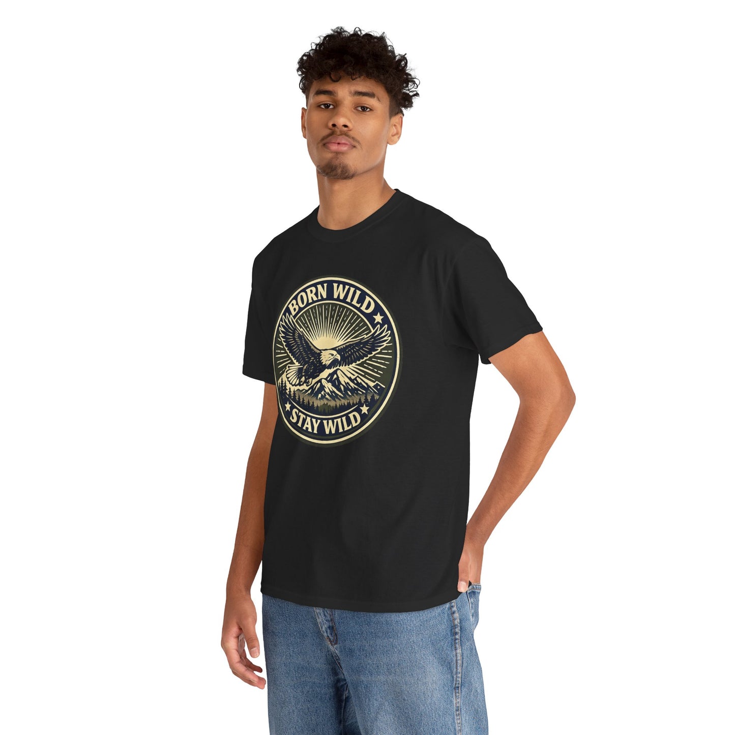 Eagle Ranger Patch Graphic Tee | Mid-Century Outdoor Shirt | Born Wild Stay Wild Unisex