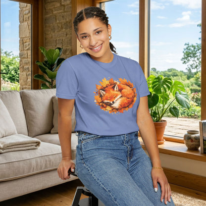 Sleeping Fox Watercolor Graphic Tee | Cozy Woodland Animal Shirt | Nature Lover Gift
