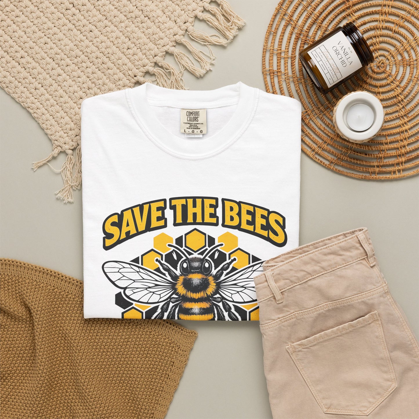 Save the Bees Graphic Tee | Bee Kind Conservation Shirt | Earth Day Gift | Nature Tee