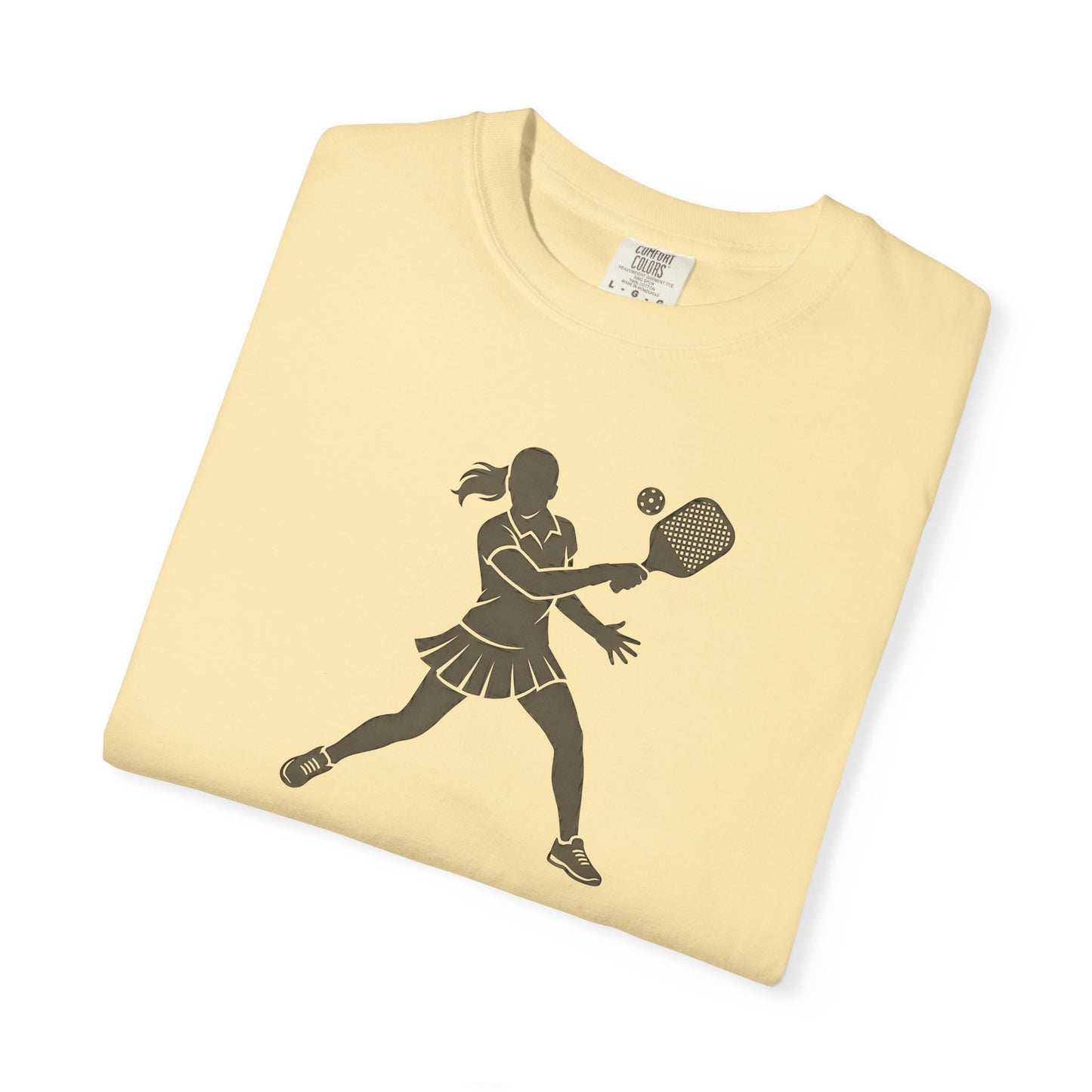 Pickleball Female Silhouette Icon Tee Minimalist Pickler Graphic Women T-Shirt