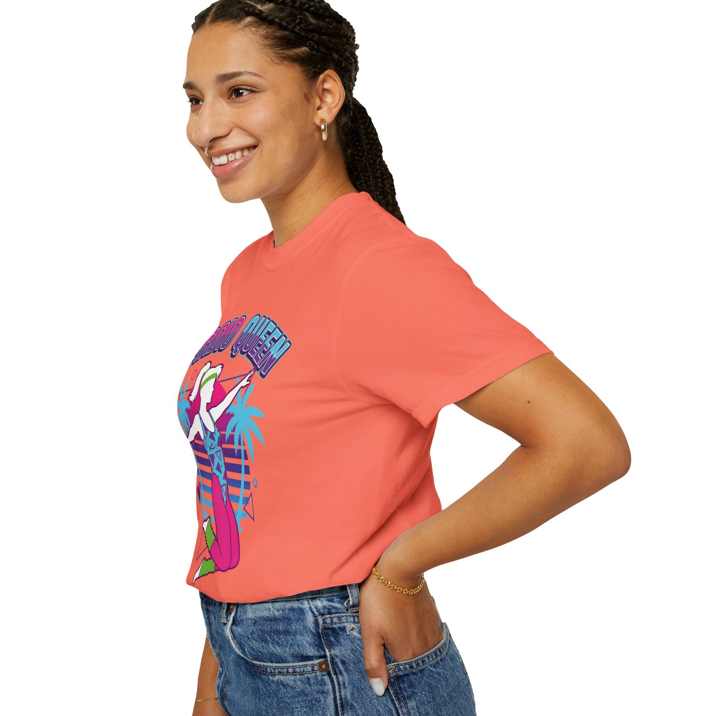 Cardio Queen Retro 80s Aerobics Graphic Tee | Vintage Workout Shirt Women