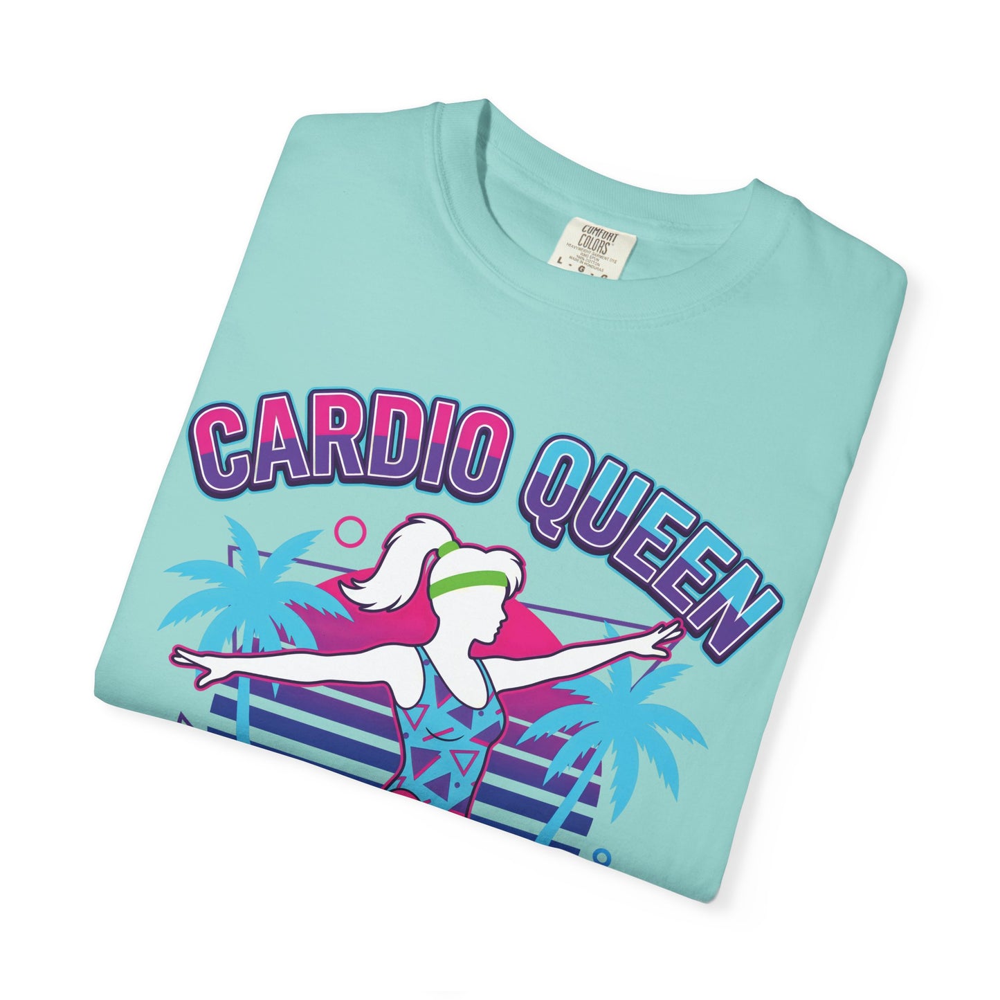 Cardio Queen Retro 80s Aerobics Graphic Tee | Vintage Workout Shirt Women