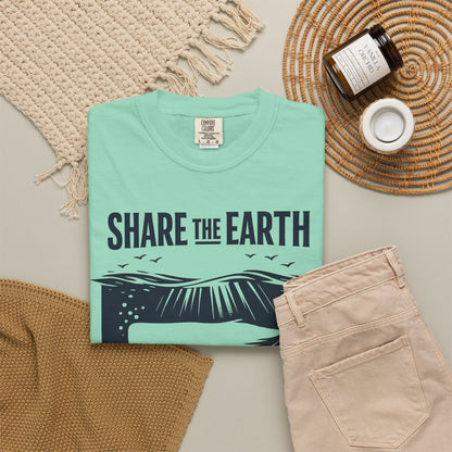 Whale Conservation Tee | Share the Earth Graphic Shirt | Ocean Wildlife Gift | Unisex
