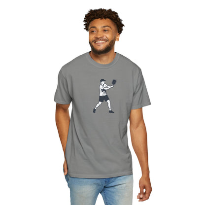 Pickleball Player Silhouette Tee Pickler Minimalist Men's Graphic Shirt