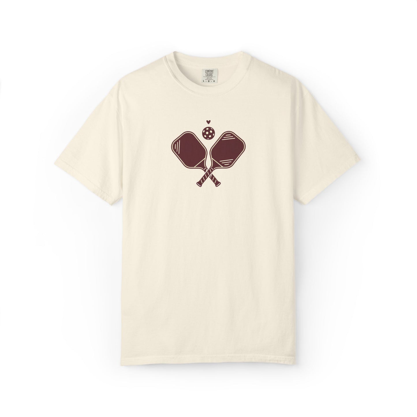 Pickleball Heart Icon Tee Pickler Love Minimalist Graphic Unisex Shirt