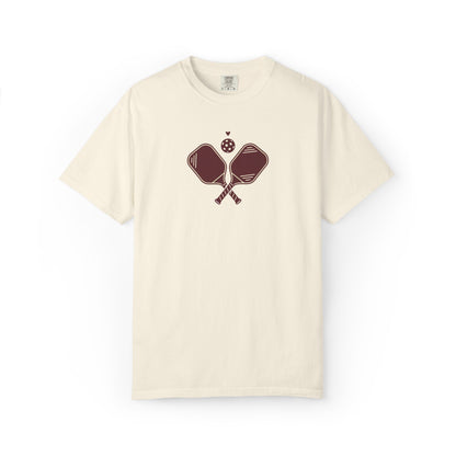 Pickleball Heart Icon Tee Pickler Love Minimalist Graphic Unisex Shirt