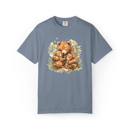 Mother Bear and Cubs Watercolor Tee | Wildlife Art Shirt | Mother Nature Gift | Unisex