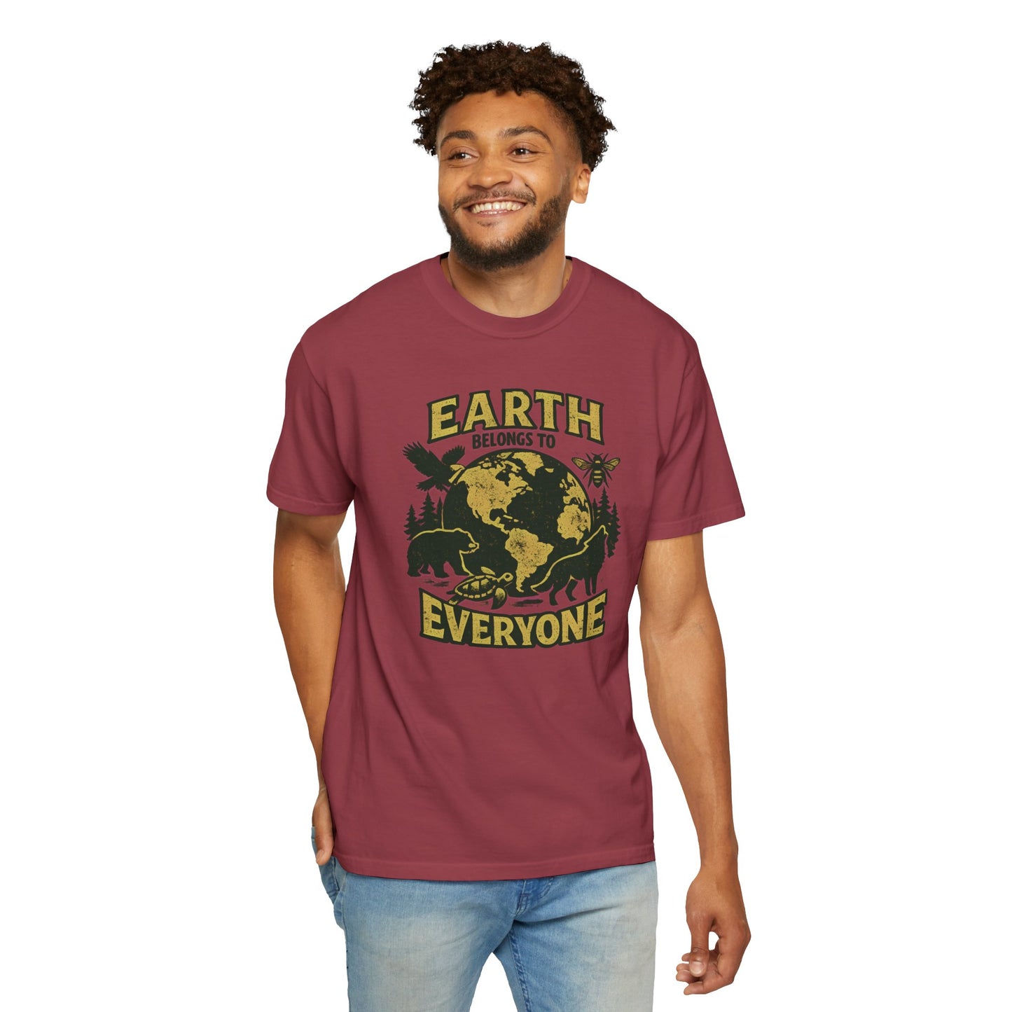 Earth Belongs to Everyone Earth Day Tee | Conservation Art Shirt | Wildlife Gift
