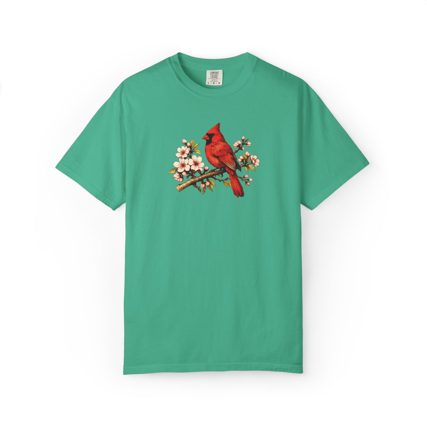 Cardinal Botanical Tee | Vintage Bird Art Shirt | Bird Watcher Gift