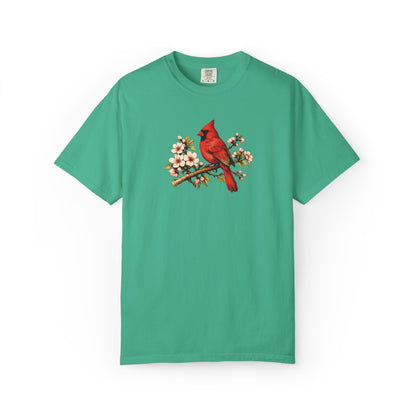 Cardinal Botanical Tee | Vintage Bird Art Shirt | Bird Watcher Gift