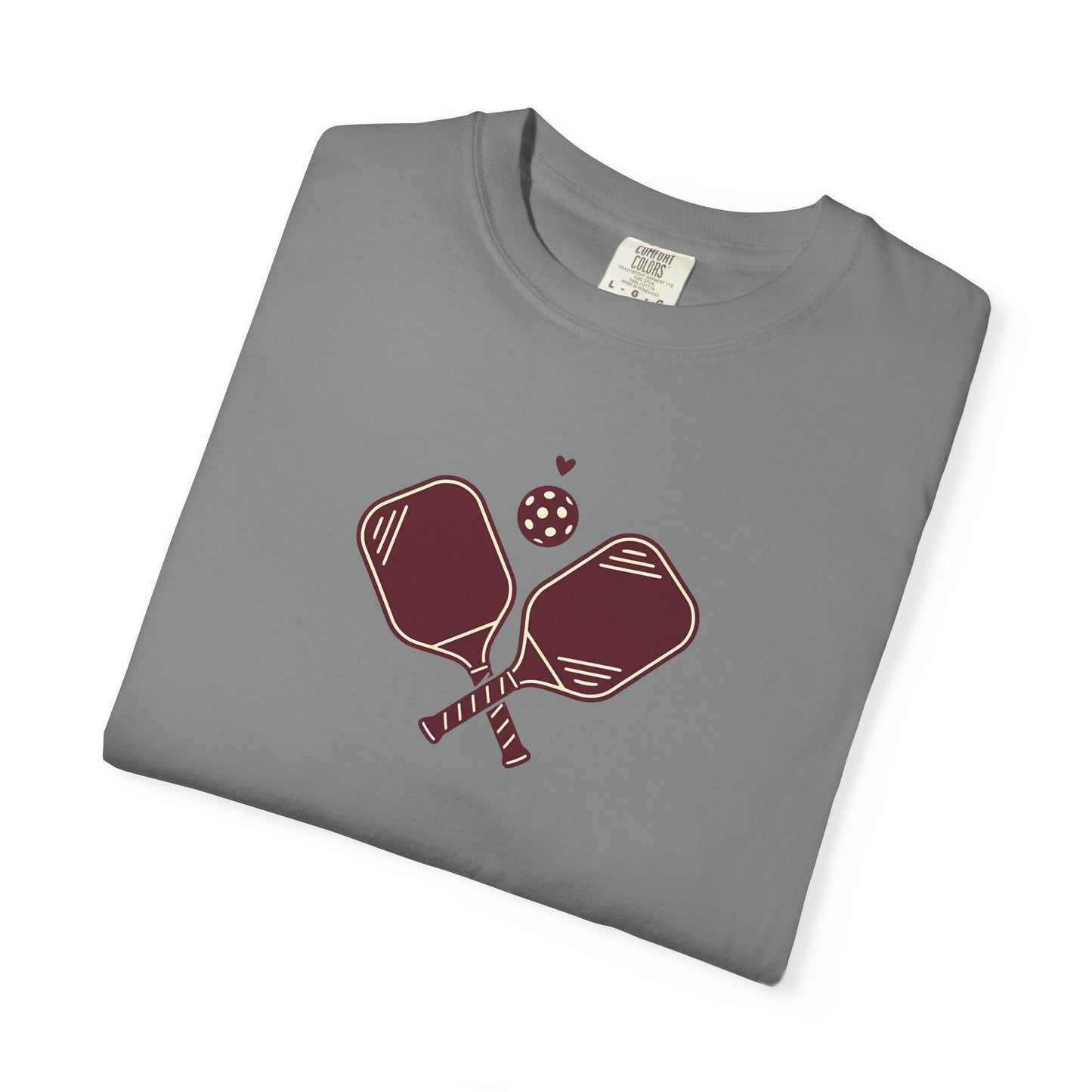 Pickleball Heart Icon Tee Pickler Love Minimalist Graphic Unisex Shirt