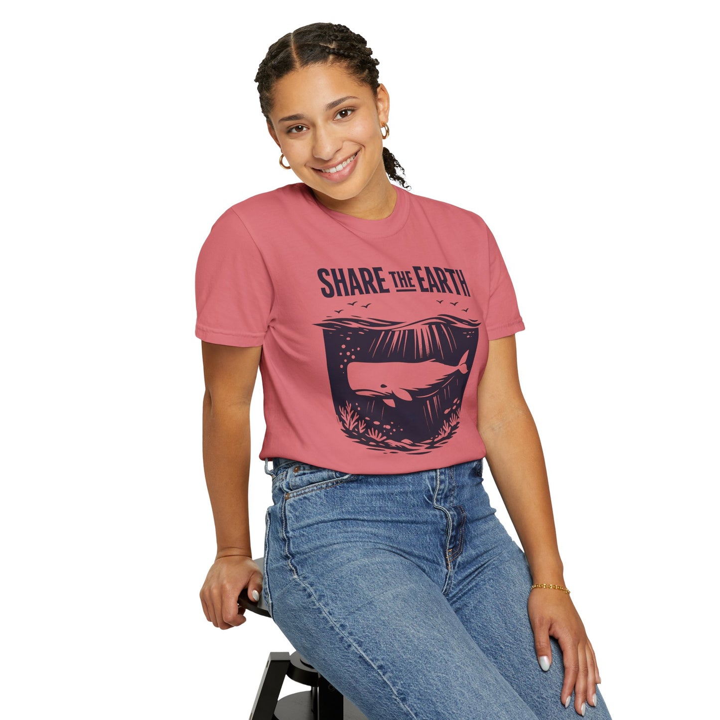 Whale Conservation Tee | Share the Earth Graphic Shirt | Ocean Wildlife Gift | Unisex