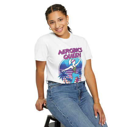 Aerobics Queen Retro 80s Dance Graphic Tee | Vintage Workout Shirt Women