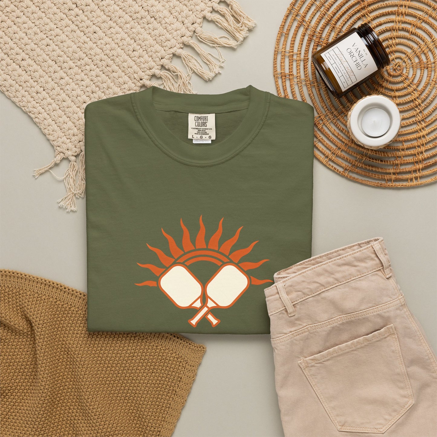 Pickleball Sun Badge Tee Pickler Vintage Minimalist Unisex Shirt