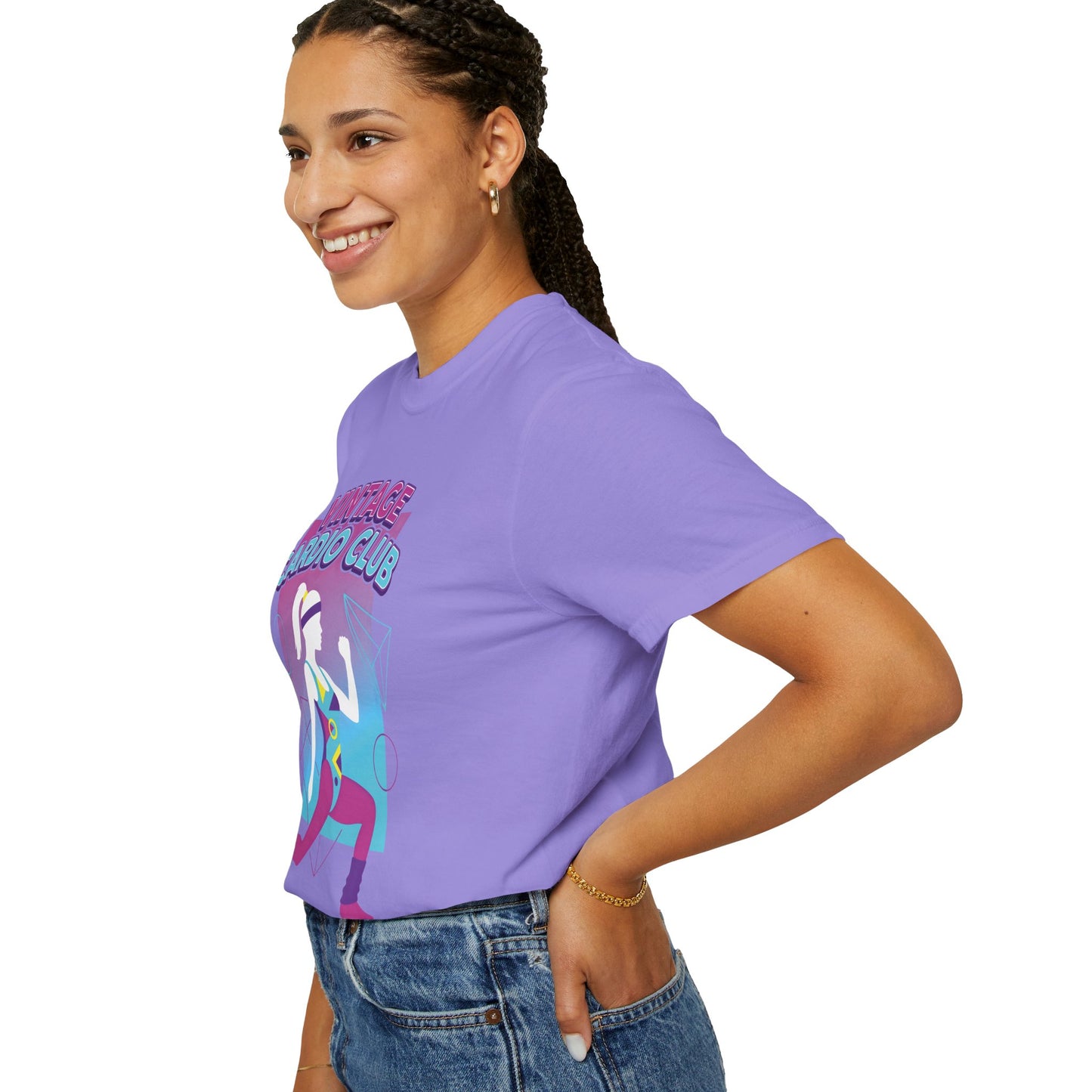 Vintage Cardio Club Retro 80s Lunge Graphic Tee | Workout Shirt Women