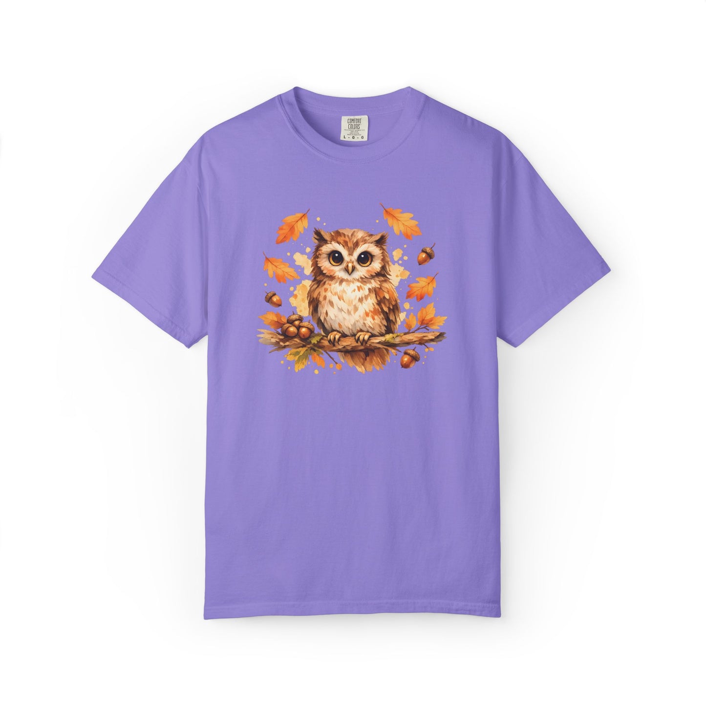 Watercolor Owl Graphic Tee | Autumn Wildlife Art Shirt | Owl Lover Gift