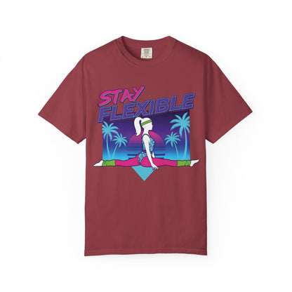 Stay Flexible Retro 80s Splits Aerobics Tee | Vintage Gym Shirt Women