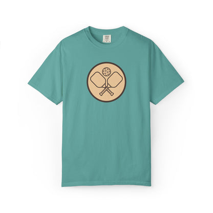Vintage Pickleball Badge Tee Pickler Crest Minimalist Unisex Shirt