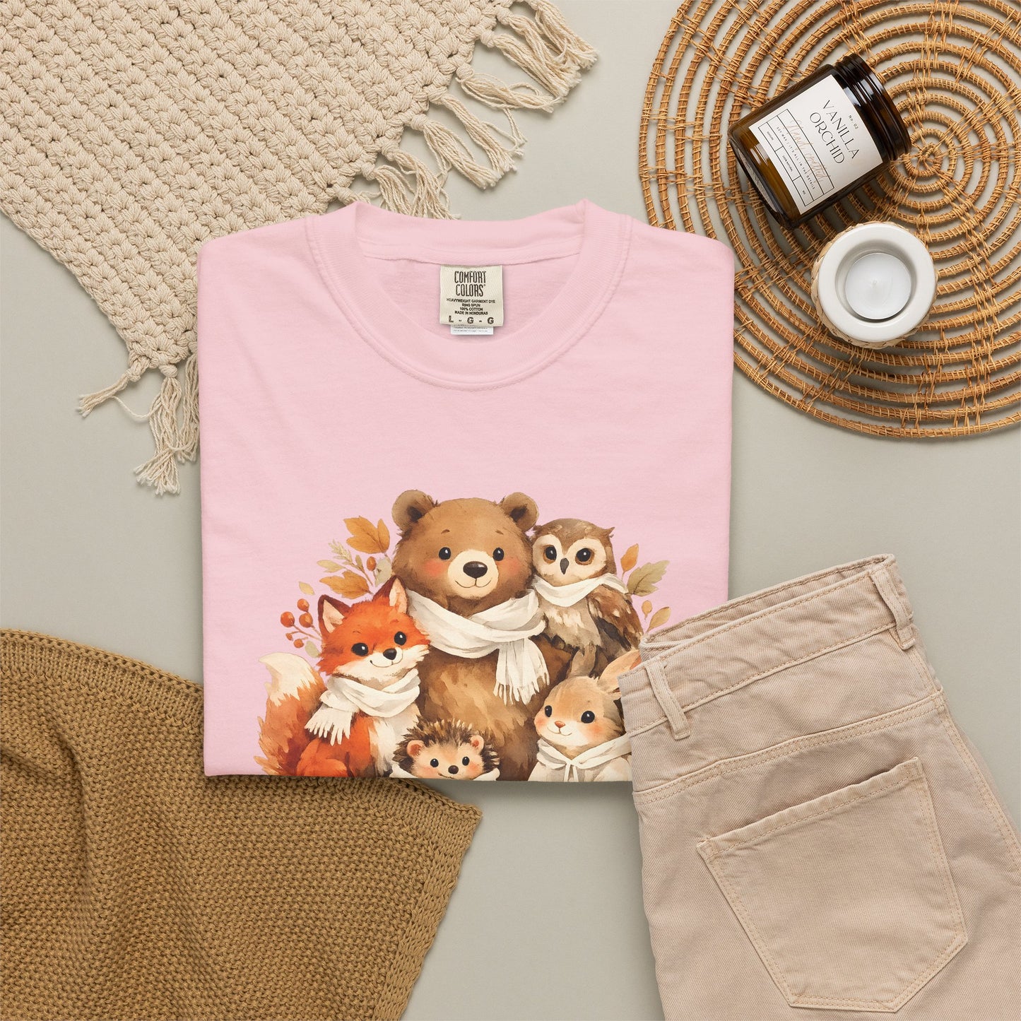 Woodland Friends Watercolor Tee | Forest Animal Gift Shirt | Wildlife Art | Nature Lover