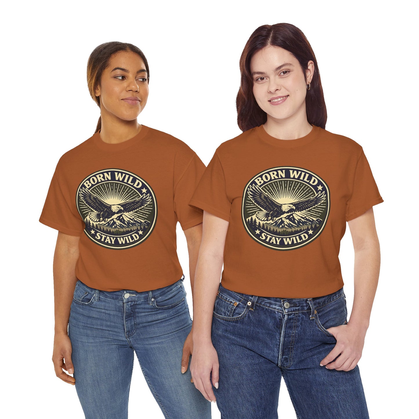 Eagle Ranger Patch Graphic Tee | Mid-Century Outdoor Shirt | Born Wild Stay Wild Unisex