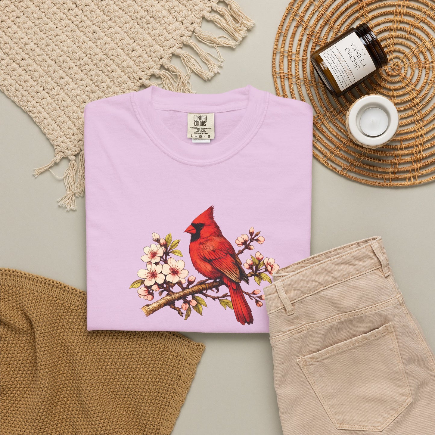 Cardinal Botanical Tee | Vintage Bird Art Shirt | Bird Watcher Gift