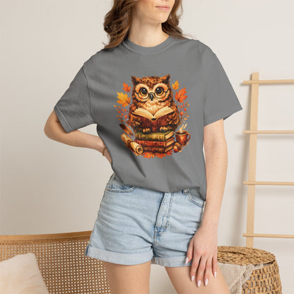 Wise Owl Watercolor Humor Tee | Book Lover Nature Shirt | Whimsical Wildlife Gift
