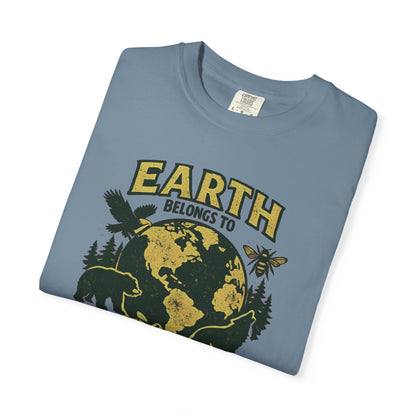 Earth Belongs to Everyone Earth Day Tee | Conservation Art Shirt | Wildlife Gift