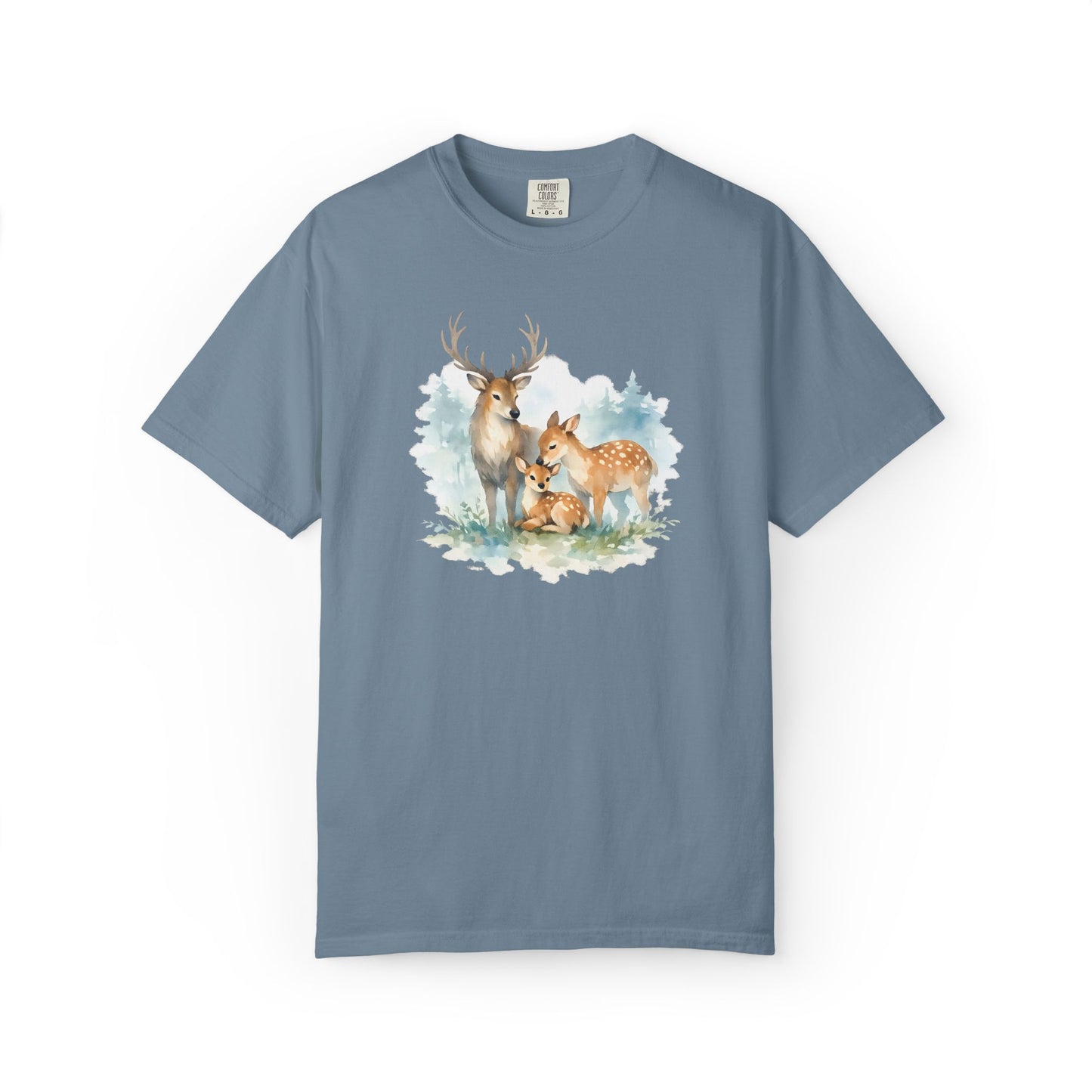 Watercolor Deer Family Tee | Forest Wildlife Art Shirt | Nature Lover Gift | Unisex