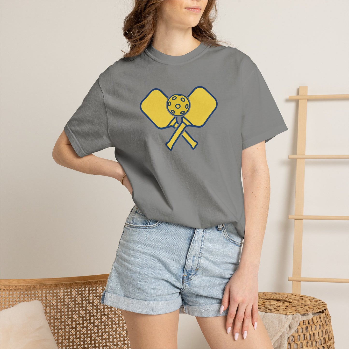 Pickleball Crossed Paddles Tee Pickler Minimalist Graphic Unisex Shirt