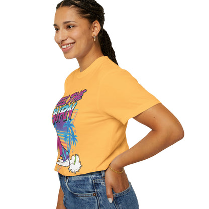 Feel the Burn Neon 80s Aerobics Graphic Tee | Retro Workout Shirt Women