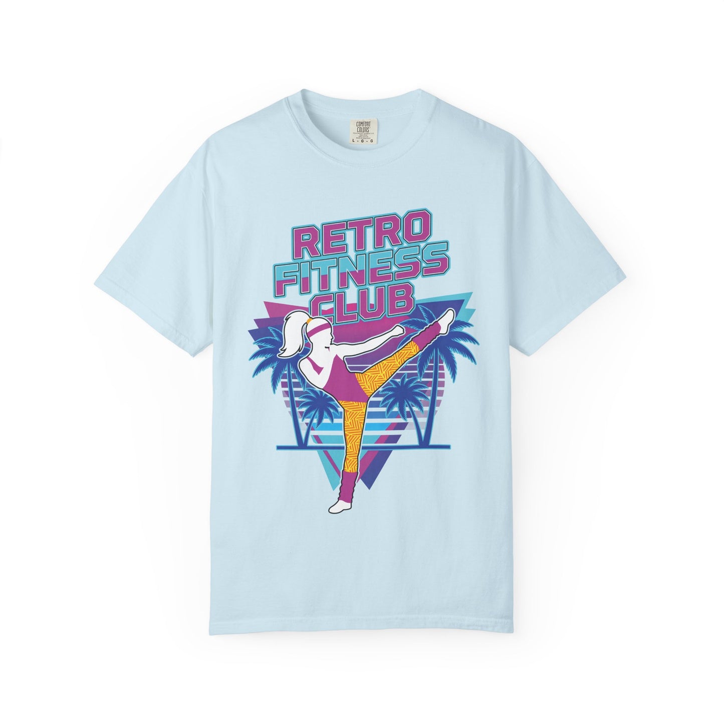 Retro Fitness Club High Kick 80s Tee | Vintage Aerobics Shirt Women