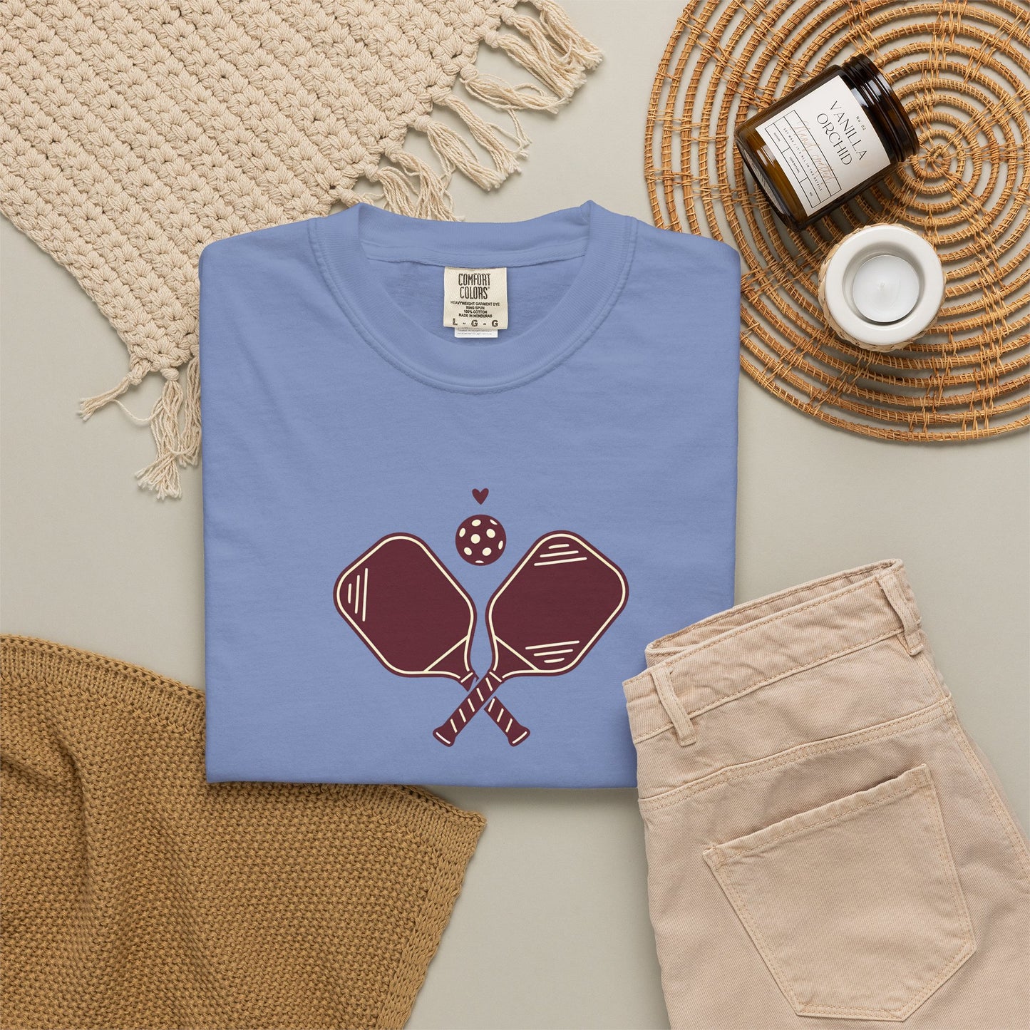 Pickleball Heart Icon Tee Pickler Love Minimalist Graphic Unisex Shirt