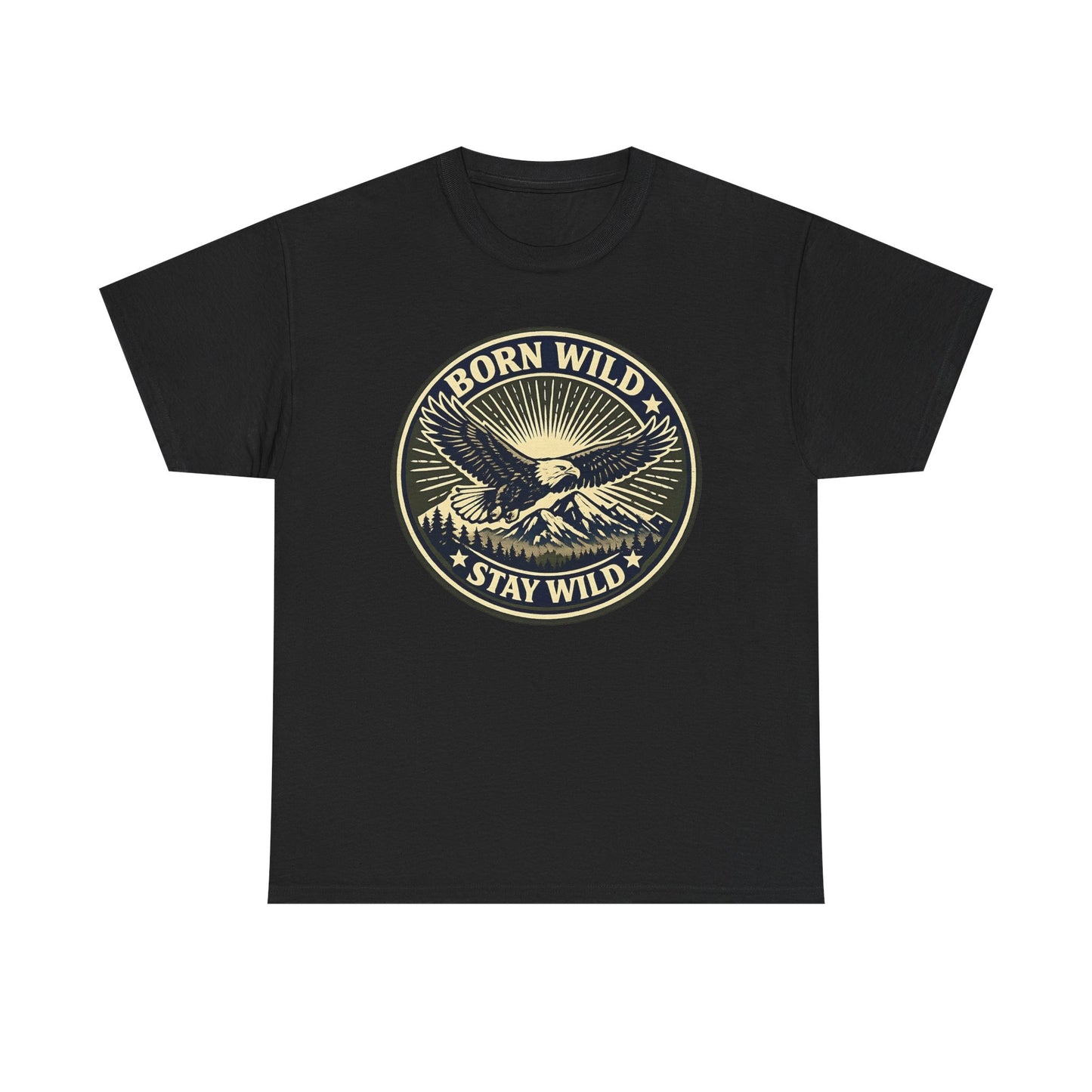 Eagle Ranger Patch Graphic Tee | Mid-Century Outdoor Shirt | Born Wild Stay Wild Unisex