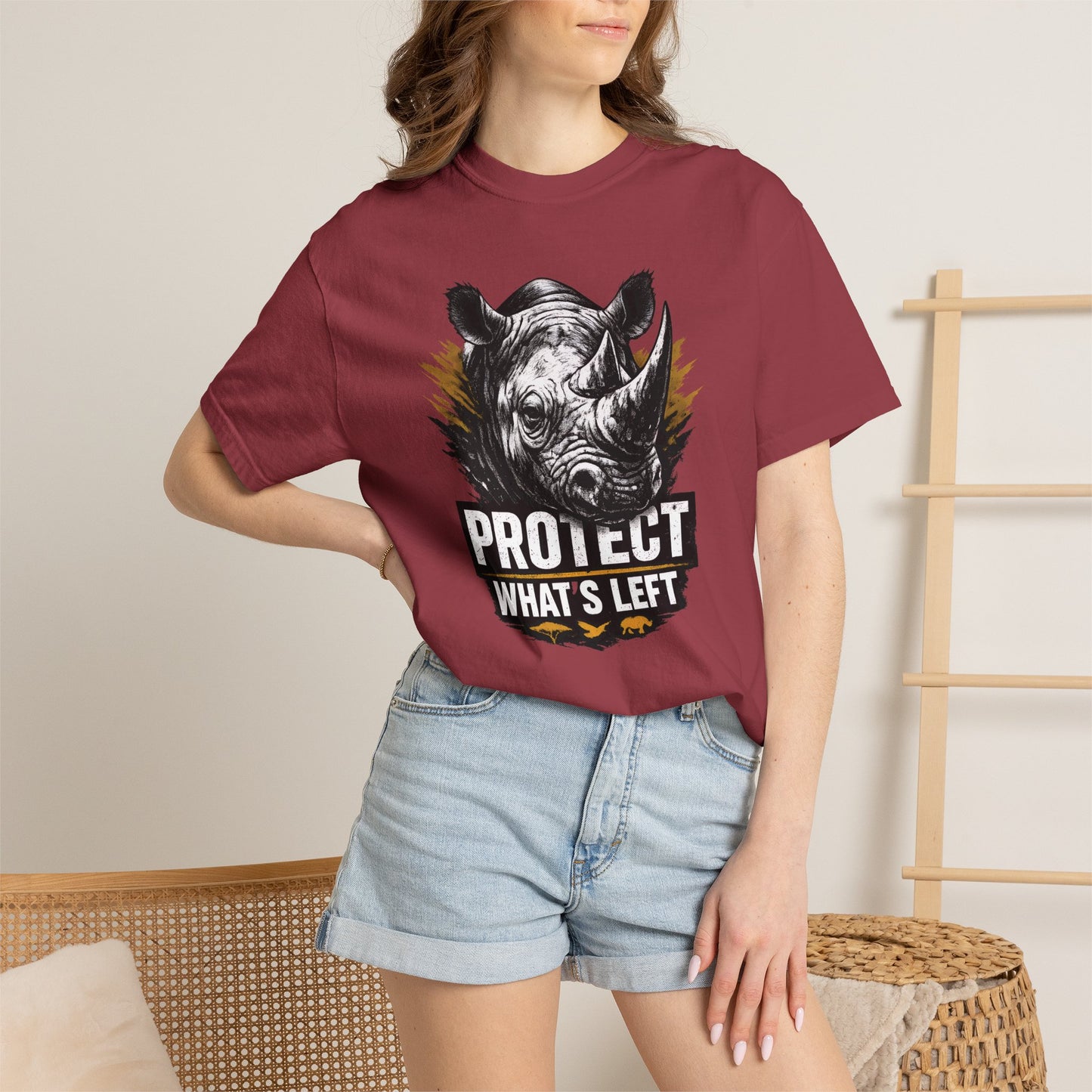 Black Rhino Conservation Tee | Protect What's Left | Endangered Species Shirt | Unisex