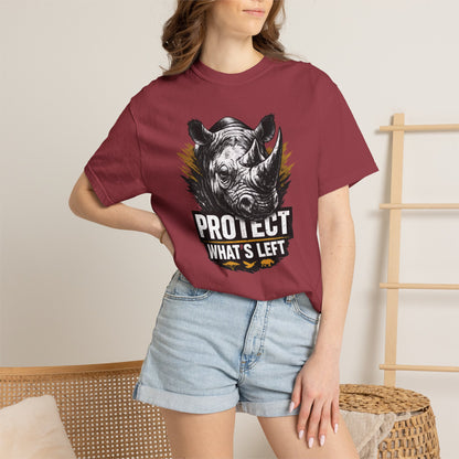 Black Rhino Conservation Tee | Protect What's Left | Endangered Species Shirt | Unisex