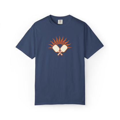 Pickleball Sun Badge Tee Pickler Vintage Minimalist Unisex Shirt