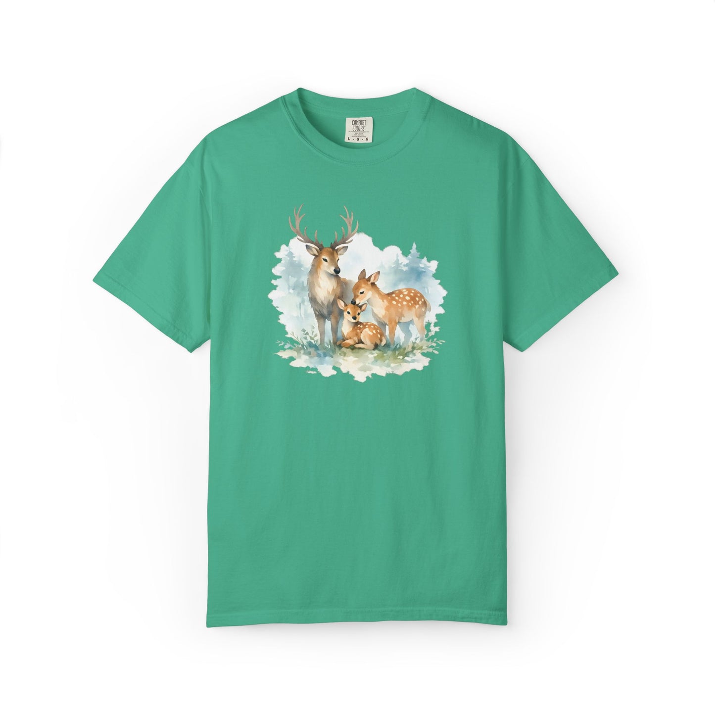 Watercolor Deer Family Tee | Forest Wildlife Art Shirt | Nature Lover Gift | Unisex