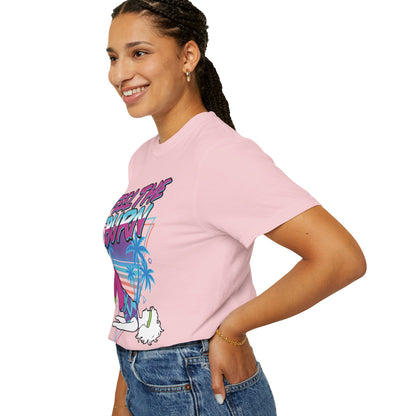 Feel the Burn Neon 80s Aerobics Graphic Tee | Retro Workout Shirt Women