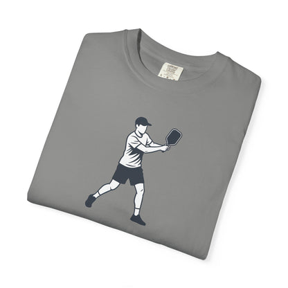 Pickleball Player Silhouette Tee Pickler Minimalist Men's Graphic Shirt