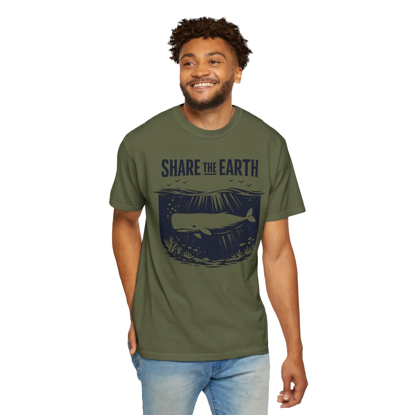 Whale Conservation Tee | Share the Earth Graphic Shirt | Ocean Wildlife Gift | Unisex