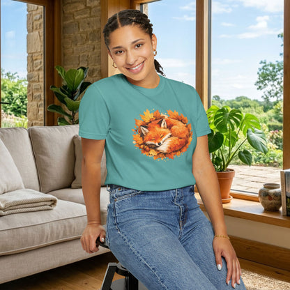 Sleeping Fox Watercolor Graphic Tee | Cozy Woodland Animal Shirt | Nature Lover Gift