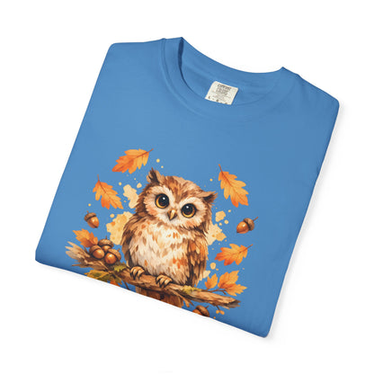 Watercolor Owl Graphic Tee | Autumn Wildlife Art Shirt | Owl Lover Gift