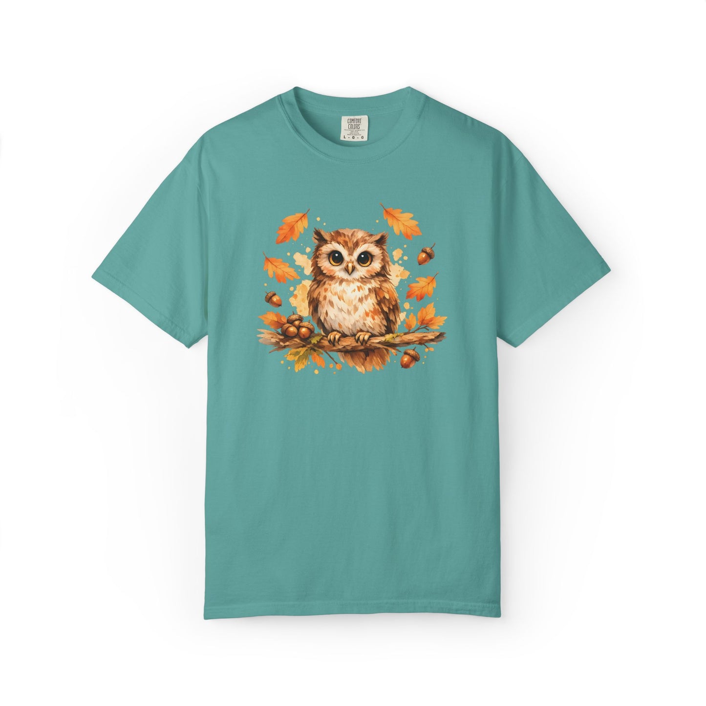 Watercolor Owl Graphic Tee | Autumn Wildlife Art Shirt | Owl Lover Gift