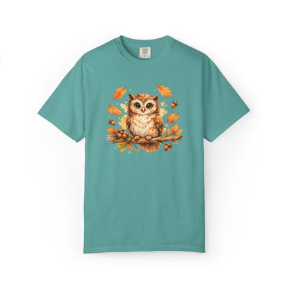 Watercolor Owl Graphic Tee | Autumn Wildlife Art Shirt | Owl Lover Gift