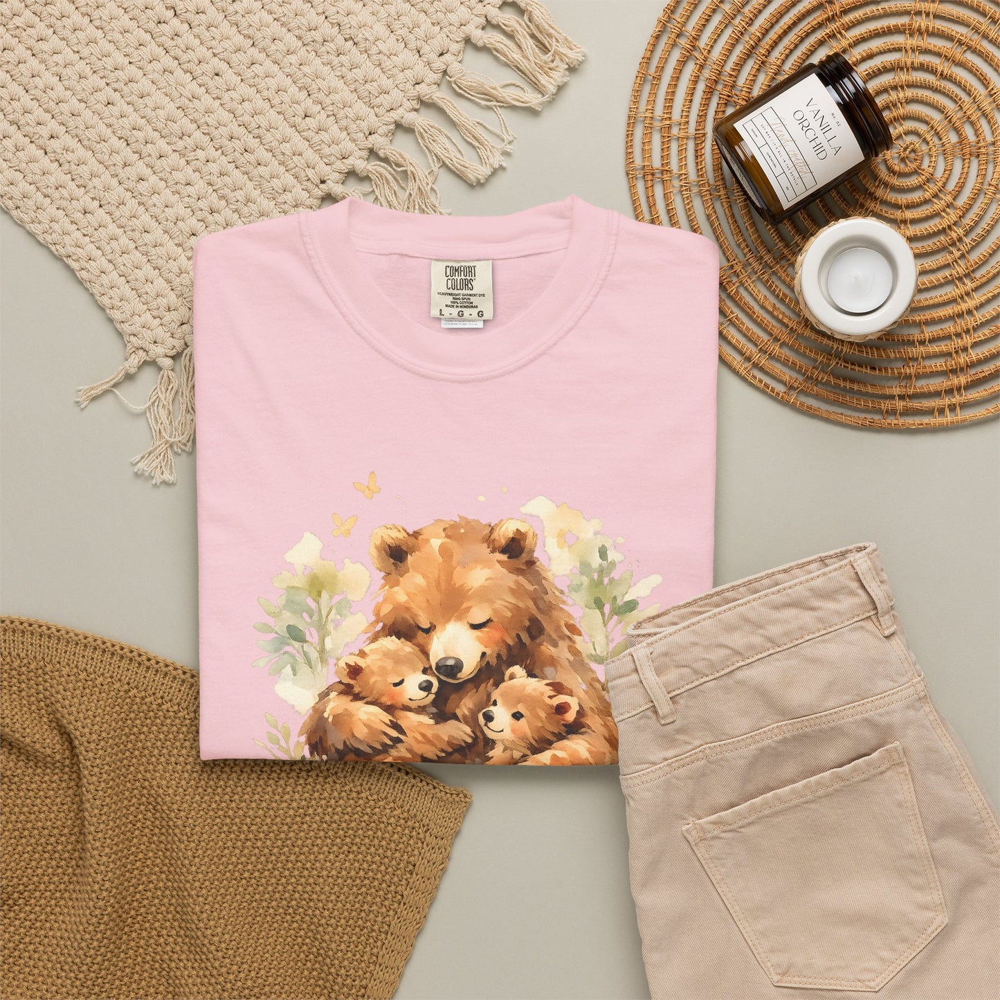 Mother Bear and Cubs Watercolor Tee | Wildlife Art Shirt | Mother Nature Gift | Unisex