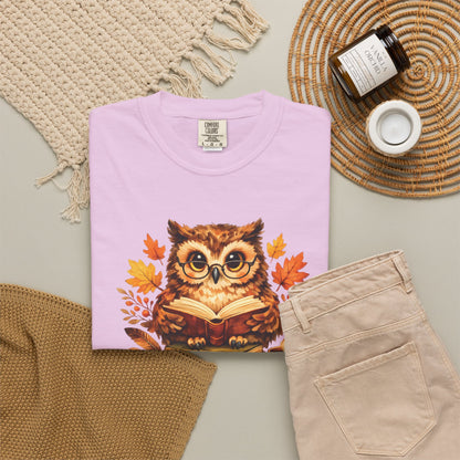 Wise Owl Watercolor Humor Tee | Book Lover Nature Shirt | Whimsical Wildlife Gift