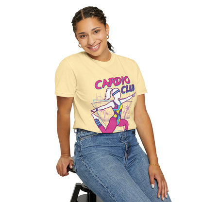 Cardio Club Retro 80s Grid Aerobics Graphic Tee | Vintage Gym Shirt Women