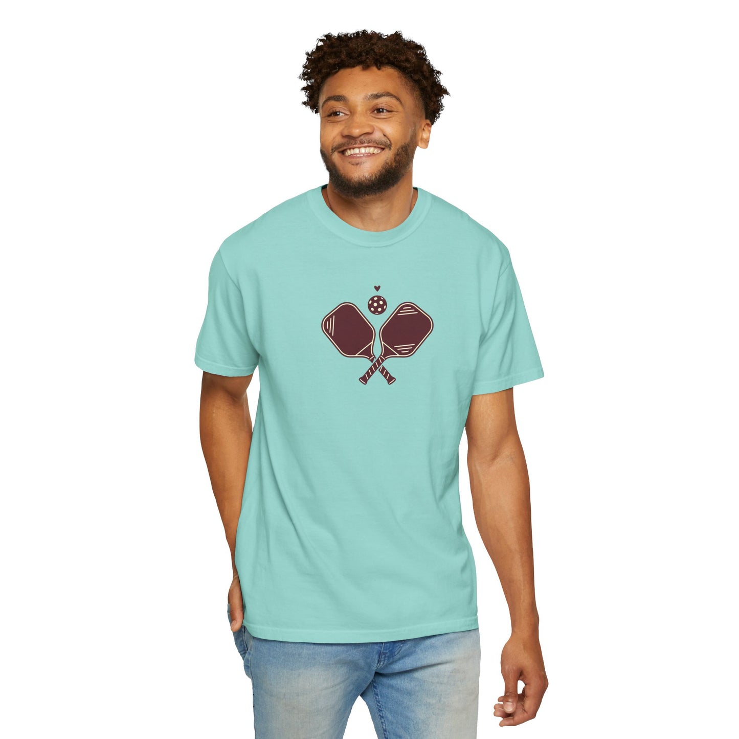 Pickleball Heart Icon Tee Pickler Love Minimalist Graphic Unisex Shirt
