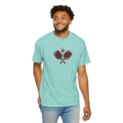 Pickleball Heart Icon Tee Pickler Love Minimalist Graphic Unisex Shirt
