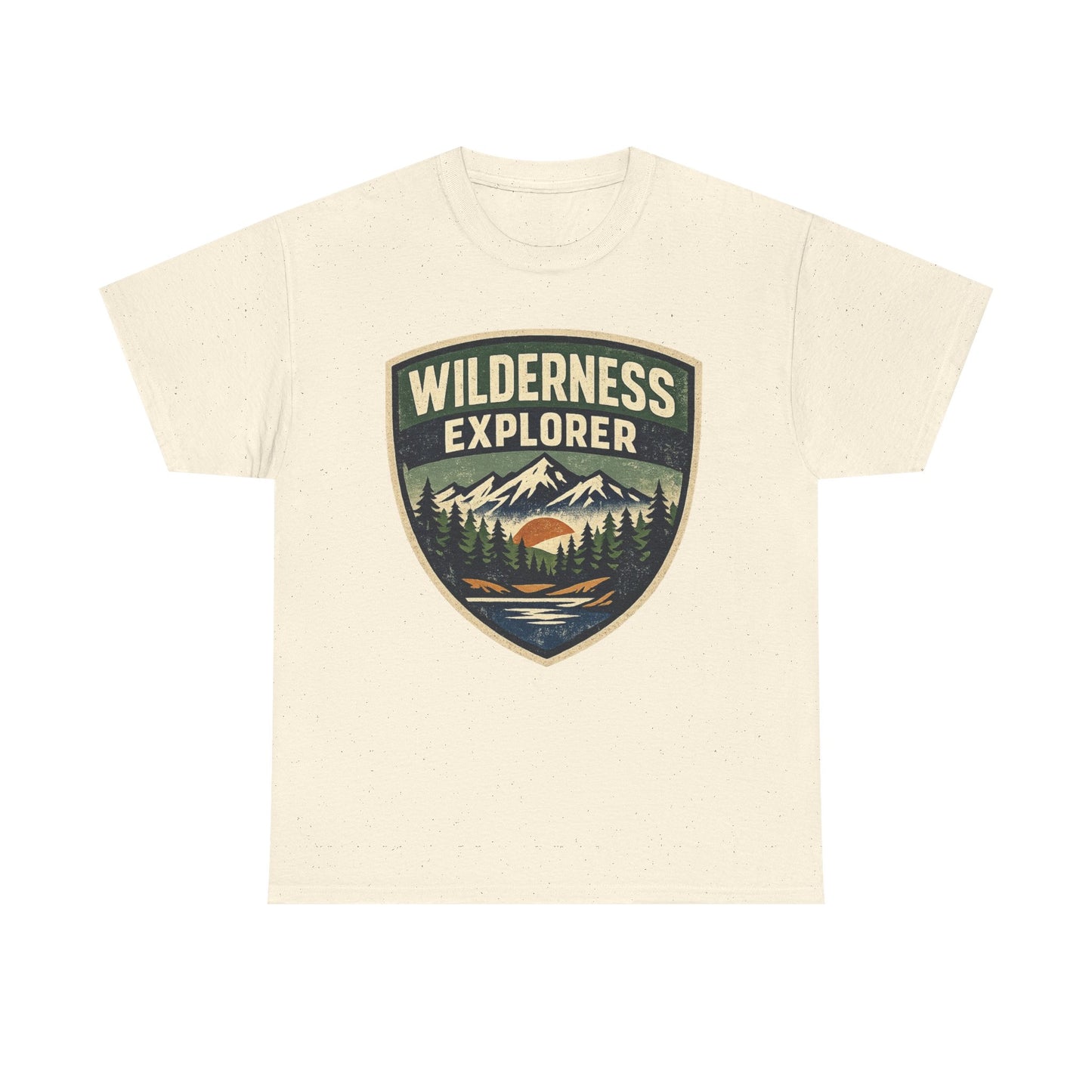 Wilderness Explorer Shield badge Tee | Retro Outdoor Adventure design | Hiking